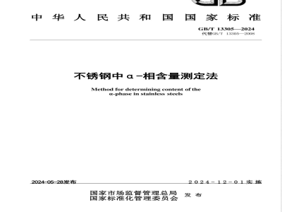 GB/T 13305-2024不锈钢中α-相含量测定法 
