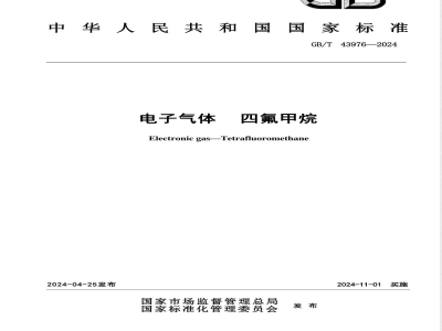 GB/T 43976-2024电子气体 四氟甲烷 