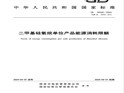 GB 30530-2024二甲基硅氧烷单位产品能源消耗限额 
